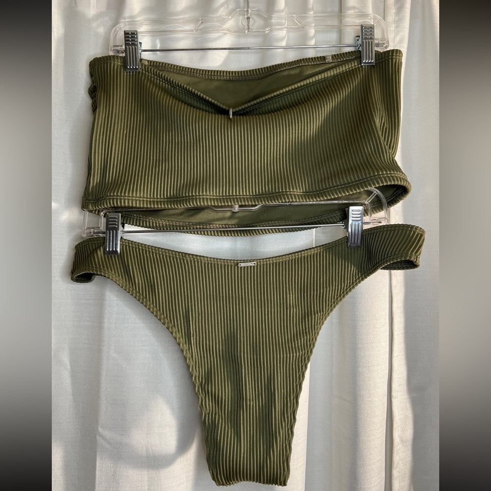 Abercrombie strapless bandeau 2pc bathing suit set